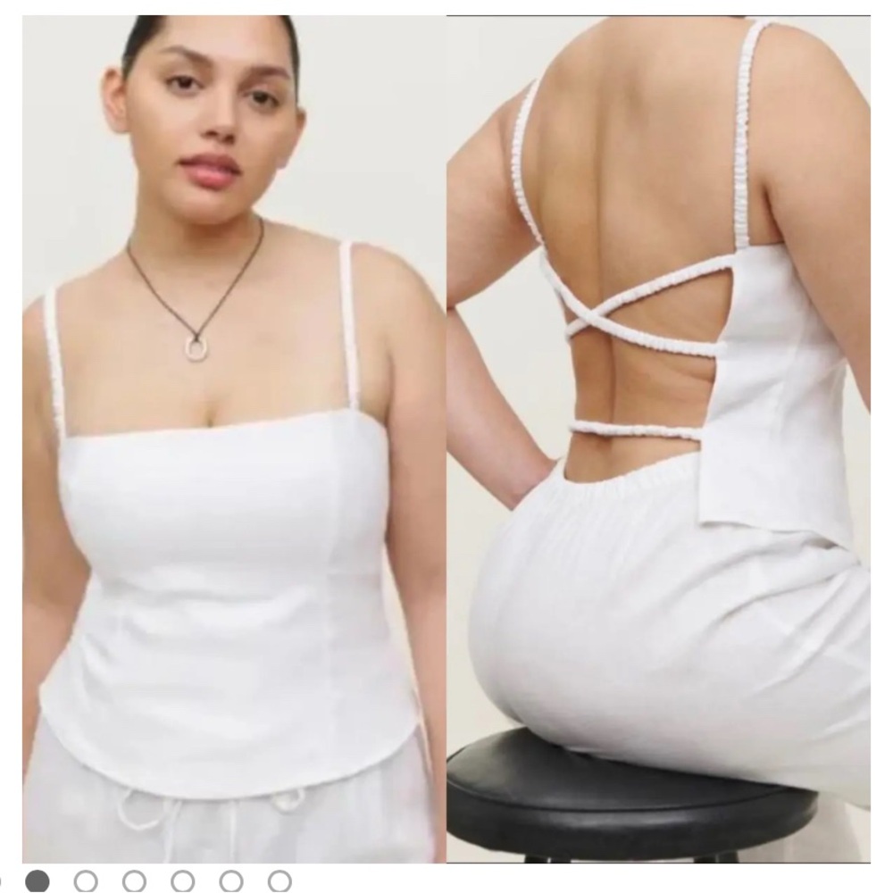 Reformation Ivory Strappy Top